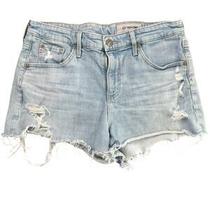 Adriano Goldschmied Women's Blue The BRYN Ex-Boyfriend Cut Off Shorts Size 28